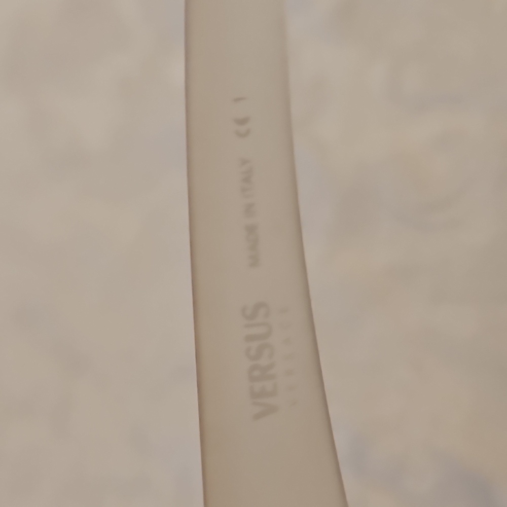 Versus Versace Transparent  Sunglasses With Yellow Orange Lenses.  Retro Cool - Picture 3 of 7
